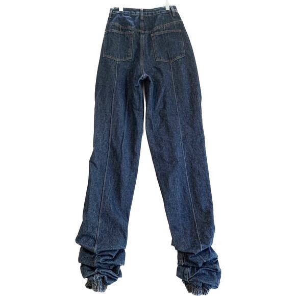 Pretty Little Thing Women’s Jeans High Rise Straight Leg Elasticated Hem Sz 2 - Picture 14 of 16